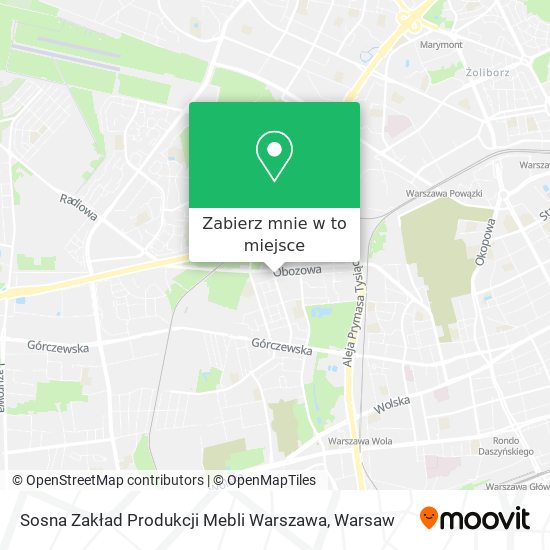 Mapa Sosna Zakład Produkcji Mebli Warszawa