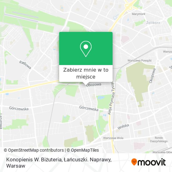 Mapa Konopienis W. Biżuteria, Łańcuszki. Naprawy