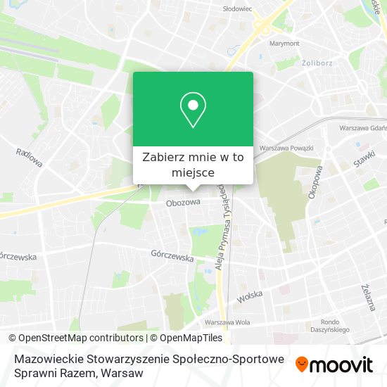 Mapa Mazowieckie Stowarzyszenie Społeczno-Sportowe Sprawni Razem