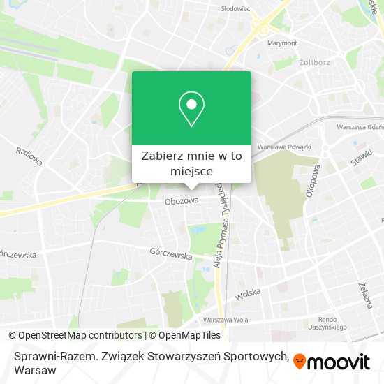 Mapa Sprawni-Razem. Związek Stowarzyszeń Sportowych