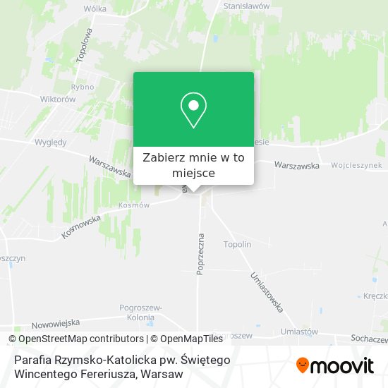 Mapa Parafia Rzymsko-Katolicka pw. Świętego Wincentego Fereriusza