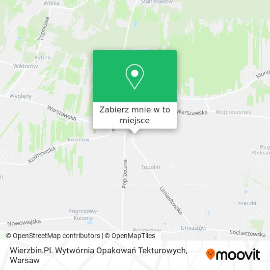 Mapa Wierzbin.Pl. Wytwórnia Opakowań Tekturowych