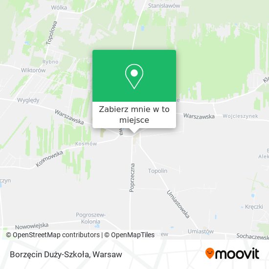 Mapa Borzęcin Duży-Szkoła