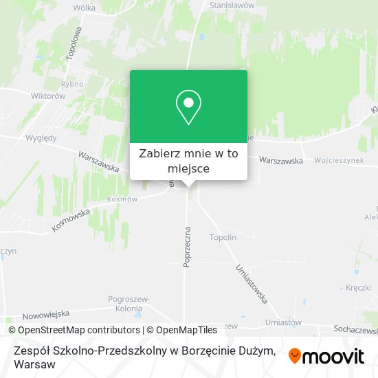 Mapa Zespół Szkolno-Przedszkolny w Borzęcinie Dużym