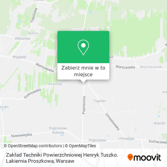 Mapa Zakład Techniki Powierzchniowej Henryk Tuszko. Lakiernia Proszkowa