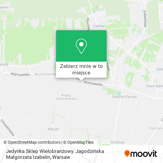 Mapa Jedynka Sklep Wielobranżowy. Jagodzińska Małgorzata Izabelin