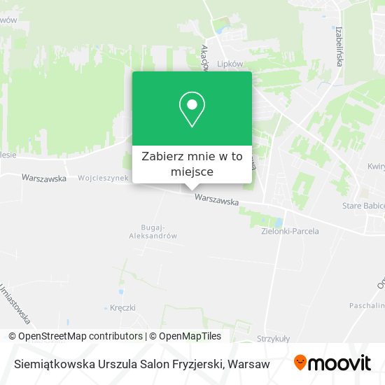 Mapa Siemiątkowska Urszula Salon Fryzjerski