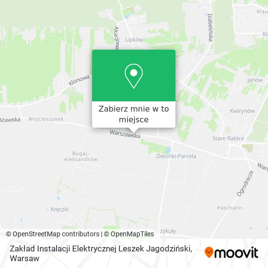 Mapa Zakład Instalacji Elektrycznej Leszek Jagodziński