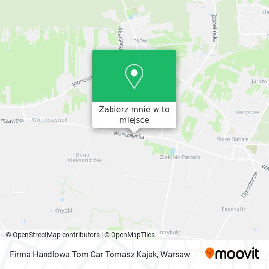 Mapa Firma Handlowa Tom Car Tomasz Kajak