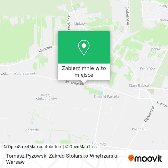 Mapa Tomasz Pyzowski Zakład Stolarsko-Wnętrzarski