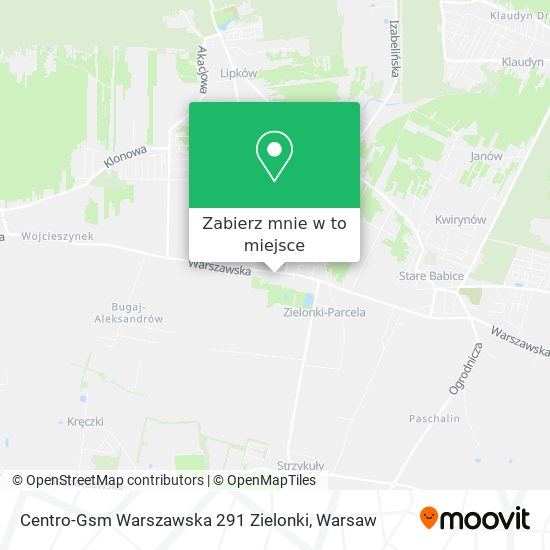 Mapa Centro-Gsm Warszawska 291 Zielonki