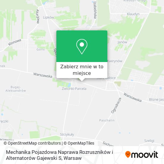 Mapa Mechanika Pojazdowa Naprawa Rozruszników i Alternatorów Gajewski S