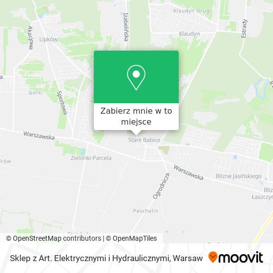 Mapa Sklep z Art. Elektrycznymi i Hydraulicznymi