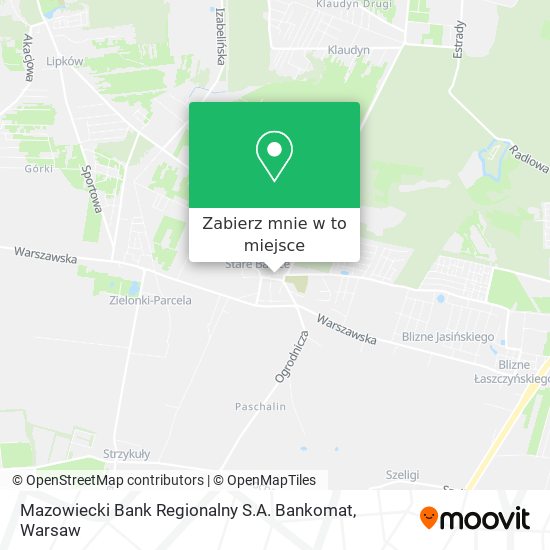 Mapa Mazowiecki Bank Regionalny S.A. Bankomat