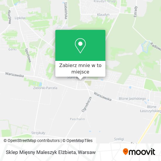 Mapa Sklep Mięsny Maleszyk Elżbieta