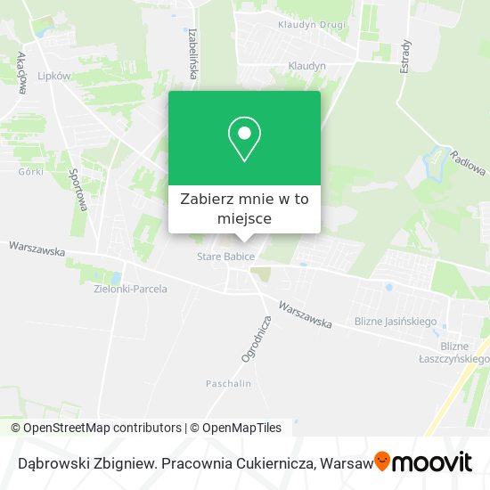 Mapa Dąbrowski Zbigniew. Pracownia Cukiernicza