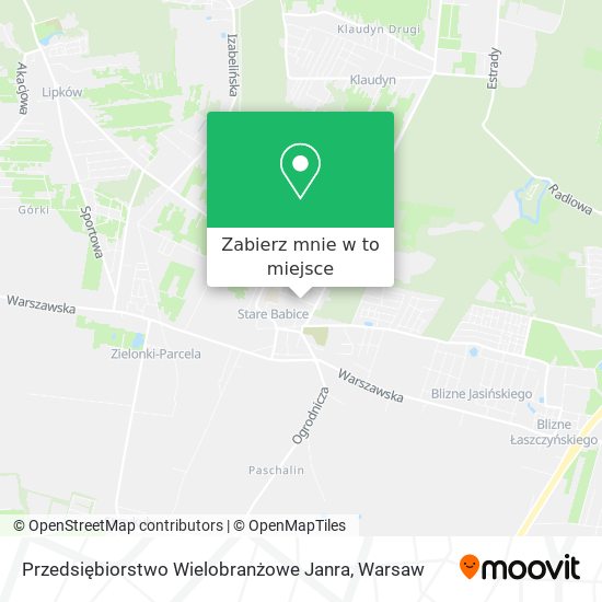 Mapa Przedsiębiorstwo Wielobranżowe Janra