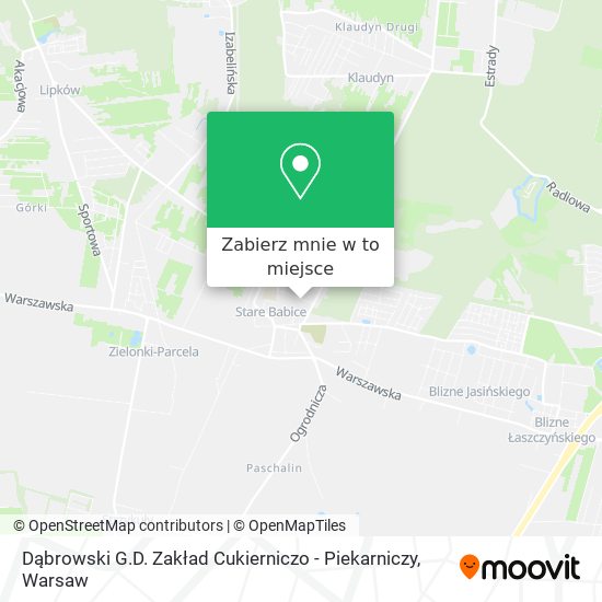 Mapa Dąbrowski G.D. Zakład Cukierniczo - Piekarniczy