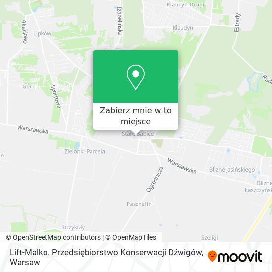 Mapa Lift-Malko. Przedsiębiorstwo Konserwacji Dźwigów