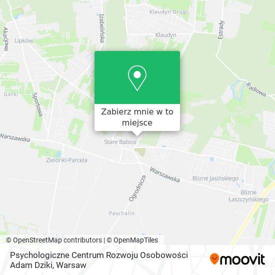 Mapa Psychologiczne Centrum Rozwoju Osobowości Adam Dziki