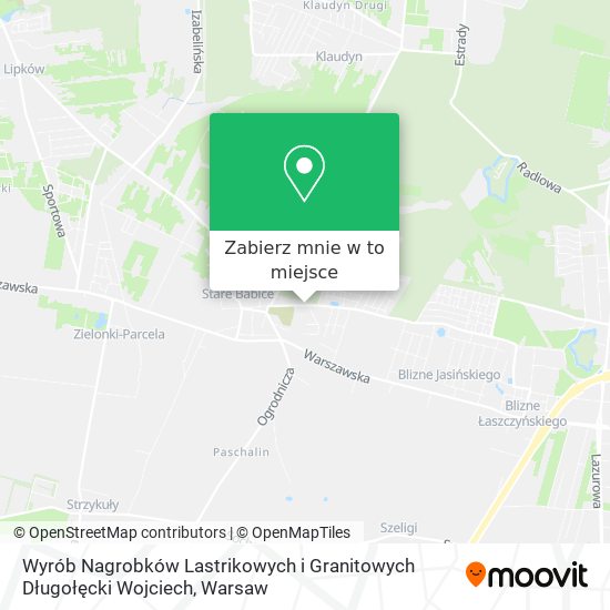 Mapa Wyrób Nagrobków Lastrikowych i Granitowych Długołęcki Wojciech