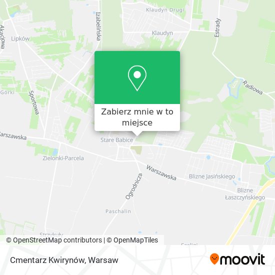 Mapa Cmentarz Kwirynów