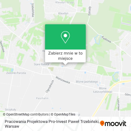 Mapa Pracowania Projektowa Pro-Invest Paweł Trzebiński