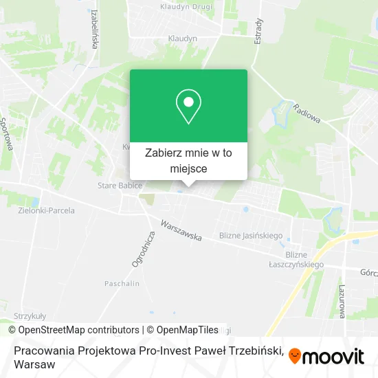 Mapa Pracowania Projektowa Pro-Invest Paweł Trzebiński