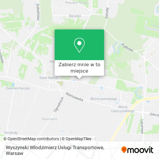 Mapa Wyszynski Wlodzimierz Uslugi Transportowe