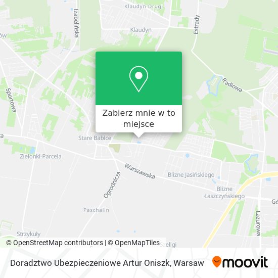 Mapa Doradztwo Ubezpieczeniowe Artur Oniszk