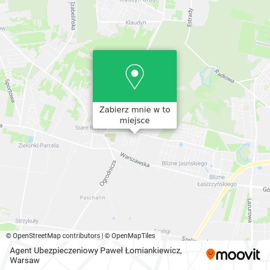 Mapa Agent Ubezpieczeniowy Paweł Łomiankiewicz