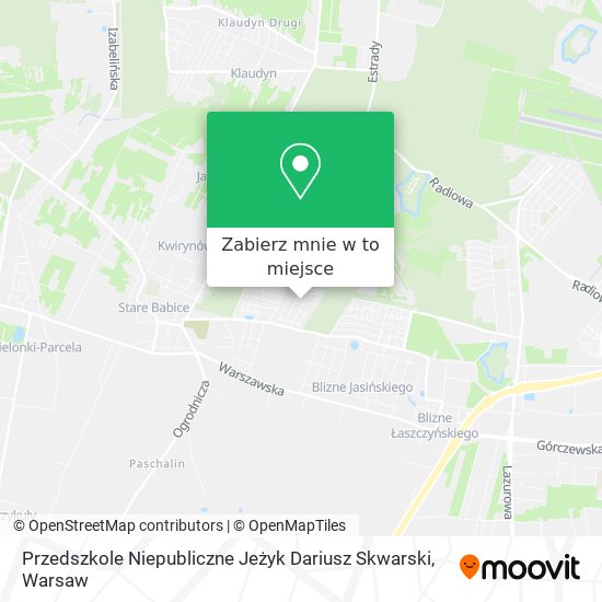 Mapa Przedszkole Niepubliczne Jeżyk Dariusz Skwarski