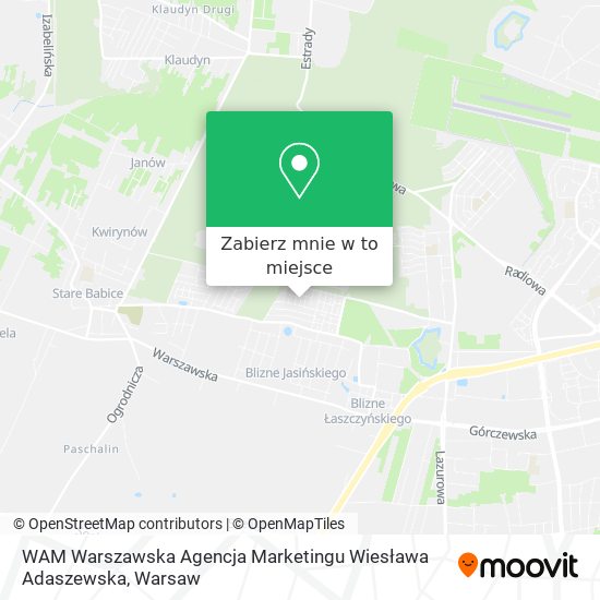 Mapa WAM Warszawska Agencja Marketingu Wiesława Adaszewska