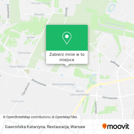 Mapa Gawrońska Katarzyna. Restauracja