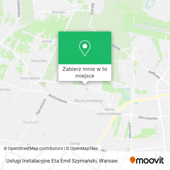 Mapa Usługi Instalacyjne Eta Emil Szymański