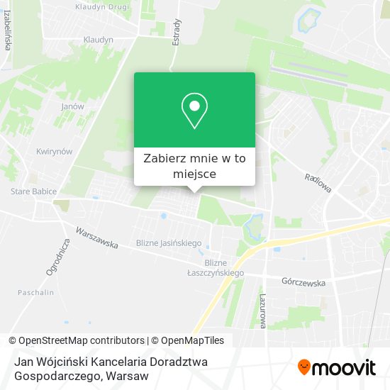 Mapa Jan Wójciński Kancelaria Doradztwa Gospodarczego