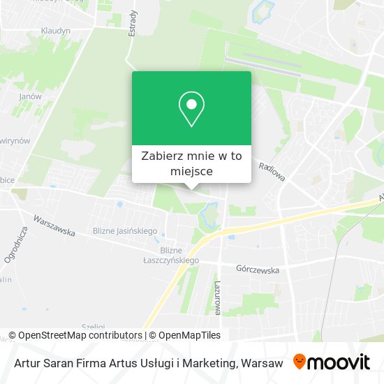 Mapa Artur Saran Firma Artus Usługi i Marketing