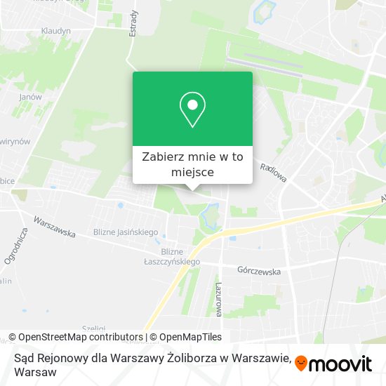 Mapa Sąd Rejonowy dla Warszawy Żoliborza w Warszawie