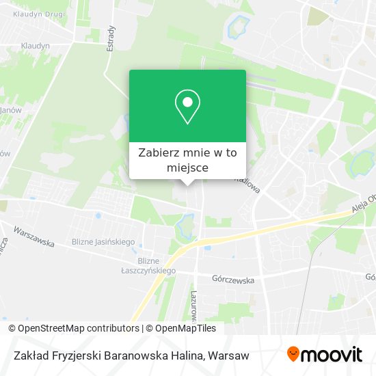 Mapa Zakład Fryzjerski Baranowska Halina