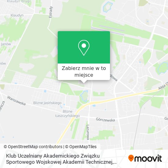 Mapa Klub Uczelniany Akademickiego Związku Sportowego Wojskowej Akademii Technicznej