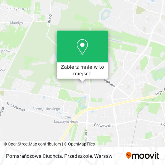 Mapa Pomarańczowa Ciuchcia. Przedszkole