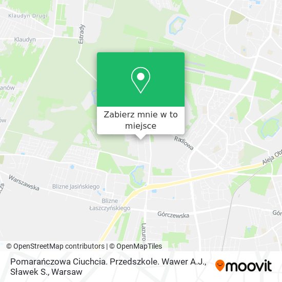 Mapa Pomarańczowa Ciuchcia. Przedszkole. Wawer A.J., Sławek S.