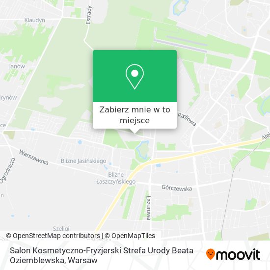 Mapa Salon Kosmetyczno-Fryzjerski Strefa Urody Beata Oziemblewska