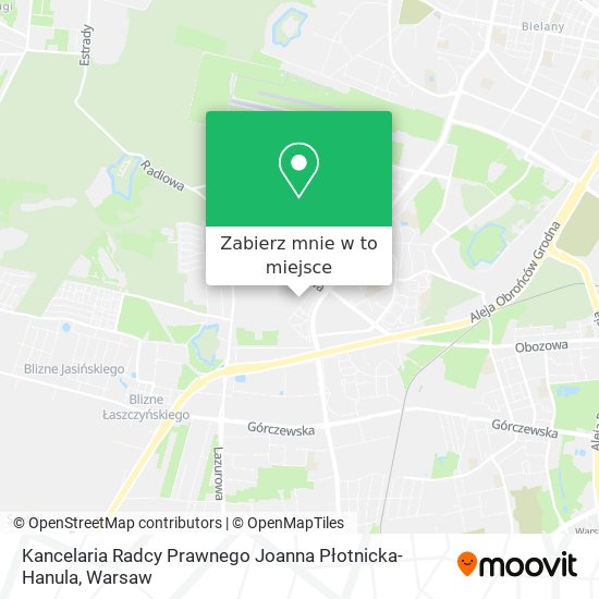 Mapa Kancelaria Radcy Prawnego Joanna Płotnicka-Hanula