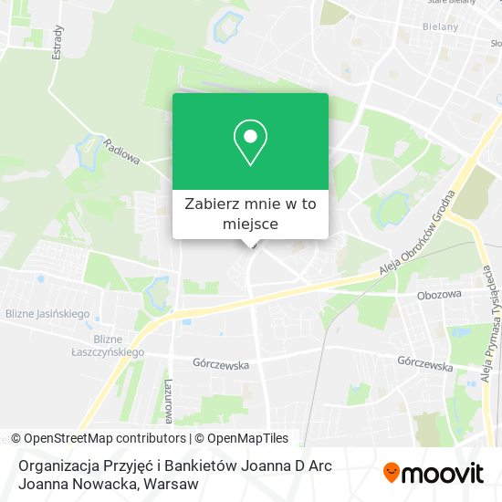 Mapa Organizacja Przyjęć i Bankietów Joanna D Arc Joanna Nowacka