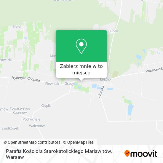 Mapa Parafia Kościoła Starokatolickiego Mariawitów