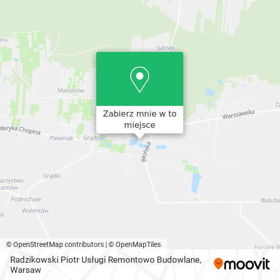 Mapa Radzikowski Piotr Usługi Remontowo Budowlane