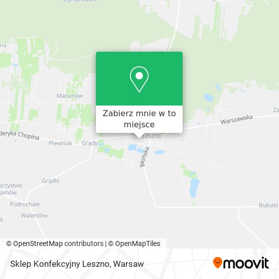 Mapa Sklep Konfekcyjny Leszno