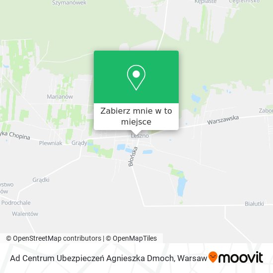 Mapa Ad Centrum Ubezpieczeń Agnieszka Dmoch