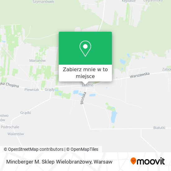 Mapa Mincberger M. Sklep Wielobranżowy